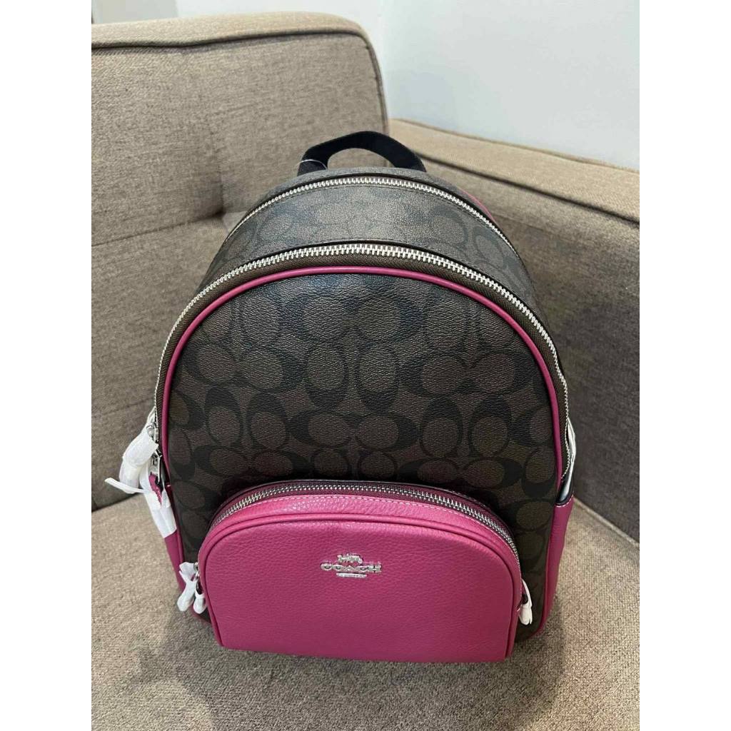 ORIG & IMPORTED CCH Medium Court Backpack In Signature Canvas Brown/Pink Bag