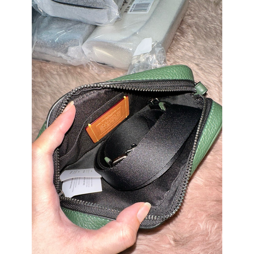 AUTHENTIC/ORIGINAL CCH Jayden Crossbody Men Small Bag Brown Green