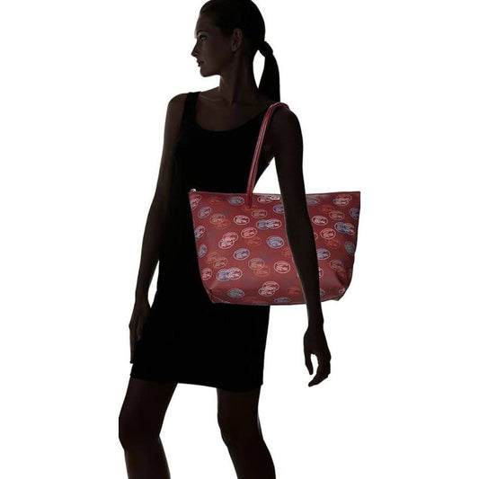 ORIG Preloved LCT L.12.12 Concept Large All Over Print Shopping Red Tote Bag