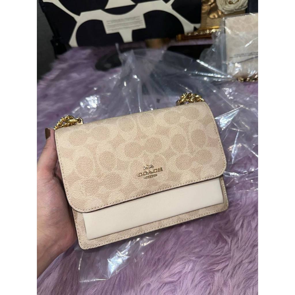 ORIG & IMPORTED CCH Mini Klare Crossbody Small Bag In Signature Canvas in SAND/CHALK