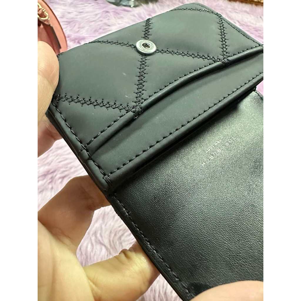 ORIG Preloved TB Willa Matte Card Case Small Black Wallet