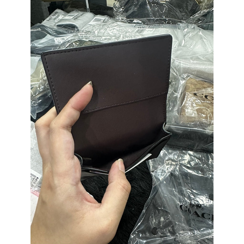 ORIG & IMPORTED CCH Business Card Case Signature Canvas Small Flap Brown Wallet
