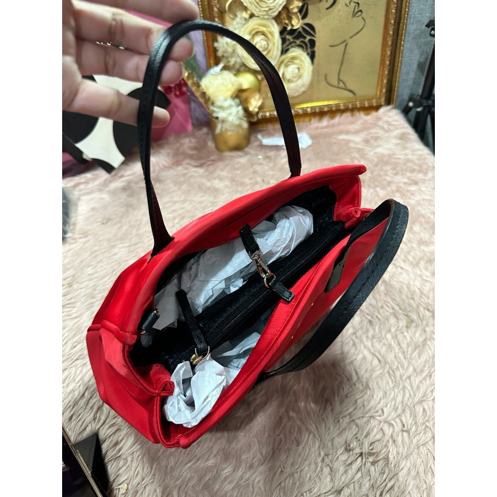 ORIG Preloved KS blake avenue small nylon tote bag red