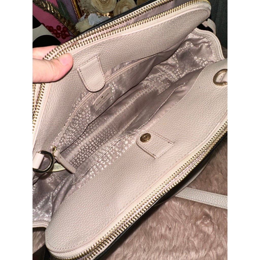 ORIG Preloved KS Kalen Chester Street Satchel Triple Compartment Taupe Bag