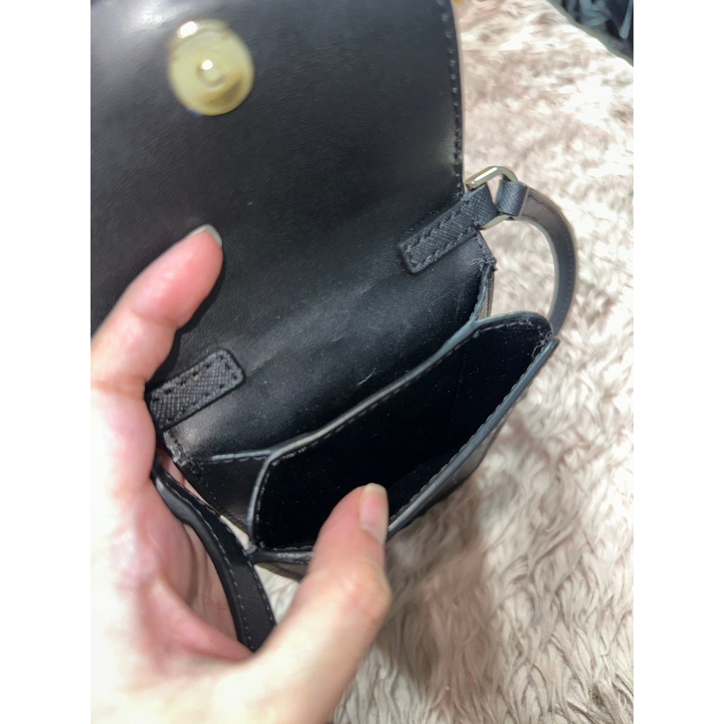 ORIG Preloved KS Cameron North South Flap Phone Crossbody Small Black Bag