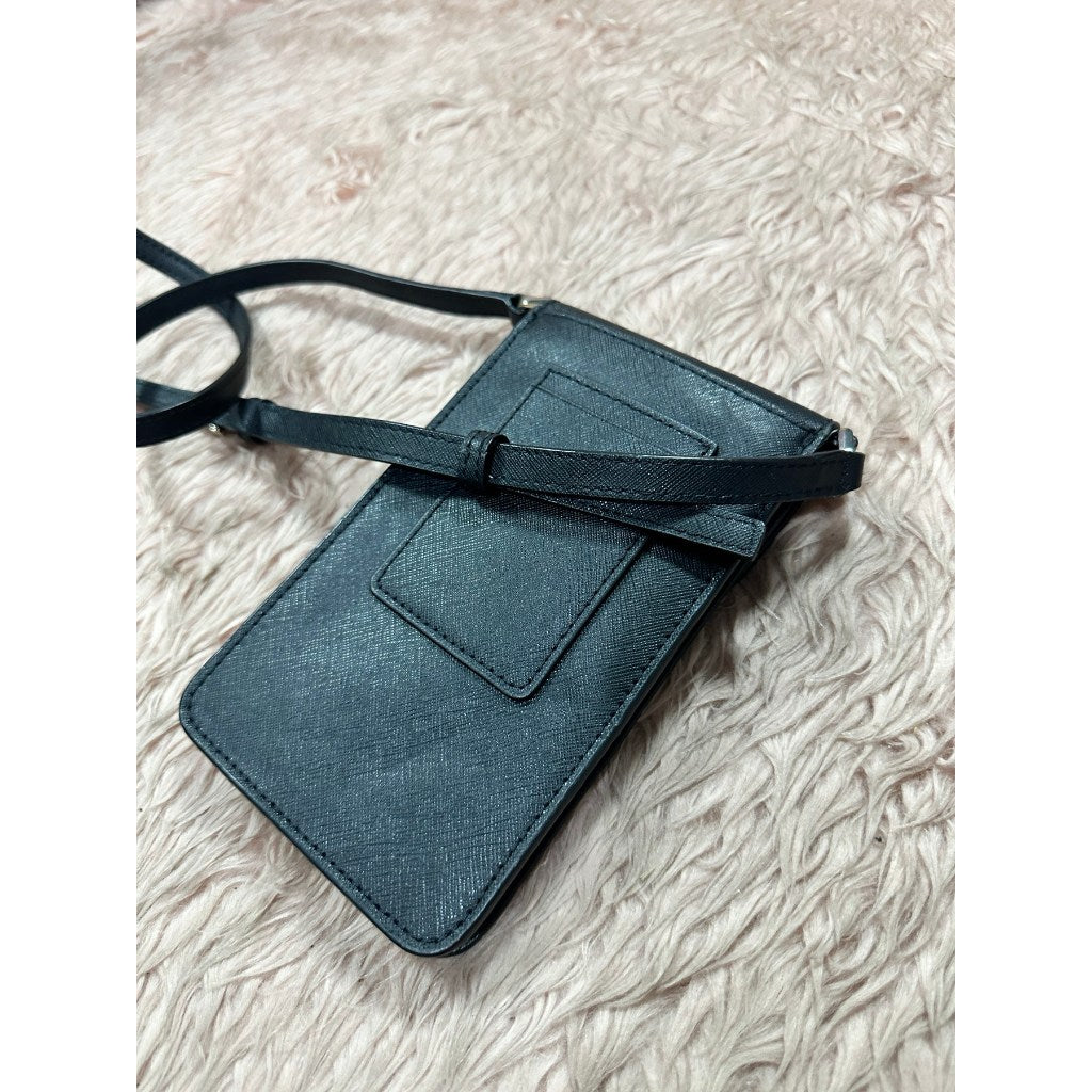 ORIG Preloved KS Cameron North South Flap Phone Crossbody Small Black Bag