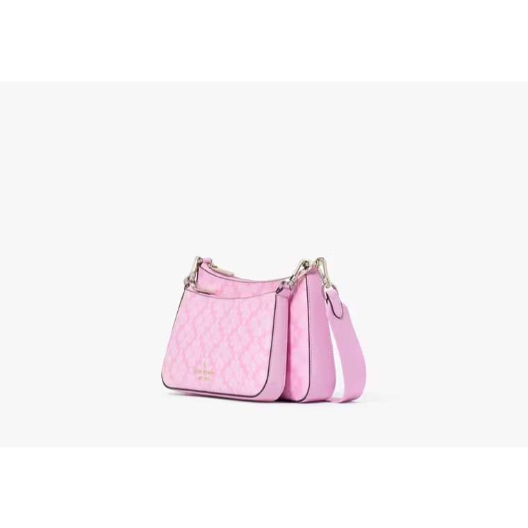 AUTHENTIC/ORIGINAL KS Spade Flower Small Dual Crossbody Bag Pink