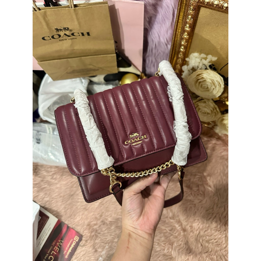 ORIG & IMPORTED RARE CCH Klare Crossbody Quilted Bag Mauve Red Maroon