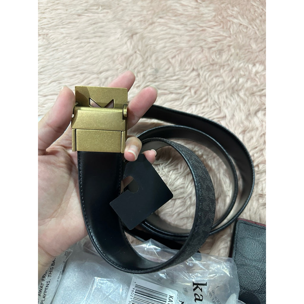 SALE! ORIG & IMPORTED MK Men's Monogram Logo Belt 34mm Cut to Size