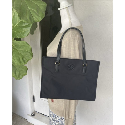 ORIG & IMPORTED TB Ella Medium Nylon Tote Black/Navy Blue Bag