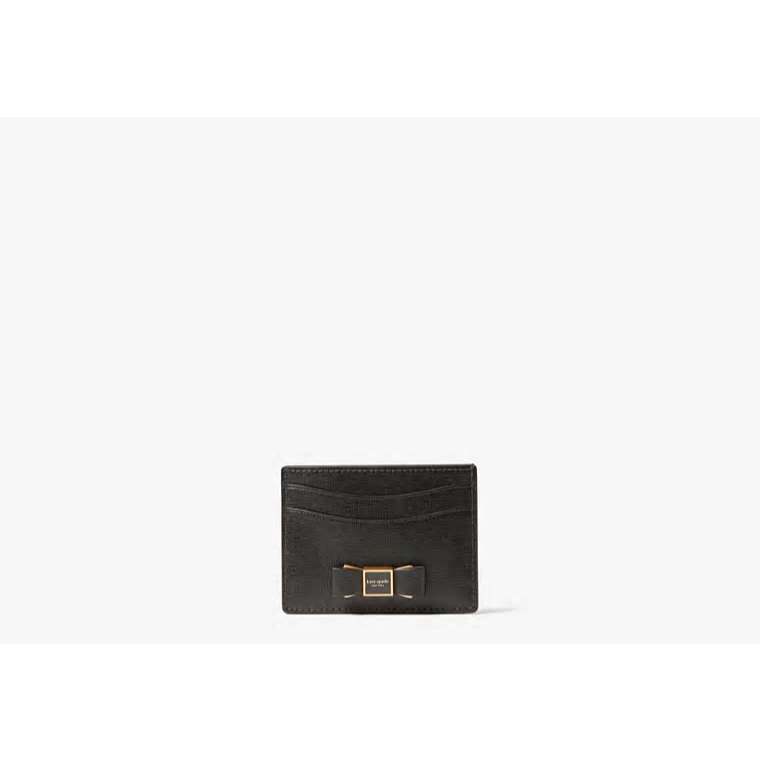 ORIG & IMPORTED KS Morgan Bow Embellished Cardholder Black Card Wallet