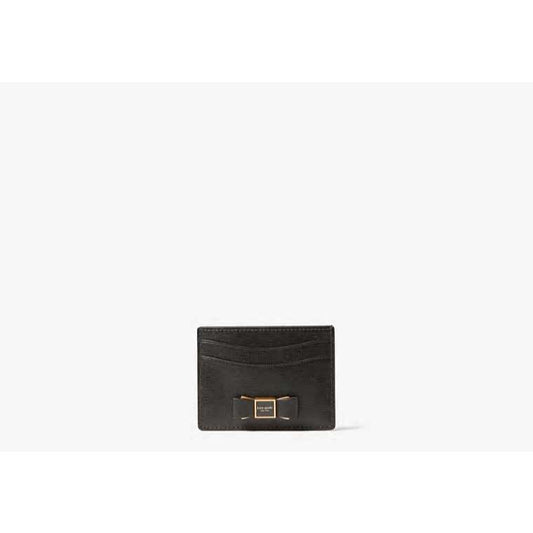 ORIG & IMPORTED KS Morgan Bow Embellished Cardholder Black Card Wallet