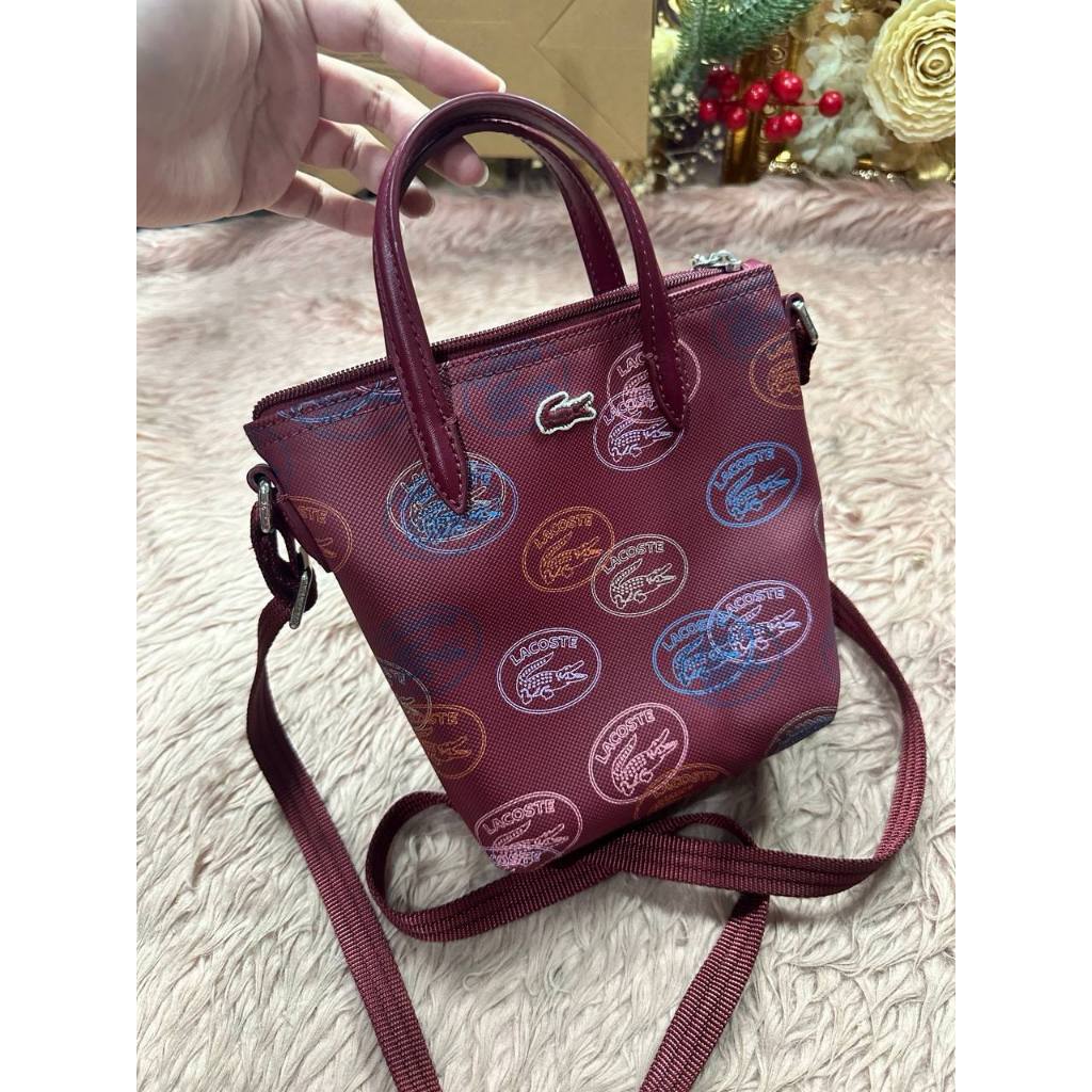 ORIG Preloved LCT Concept Croc Women's Burgundy Mini Red Bag