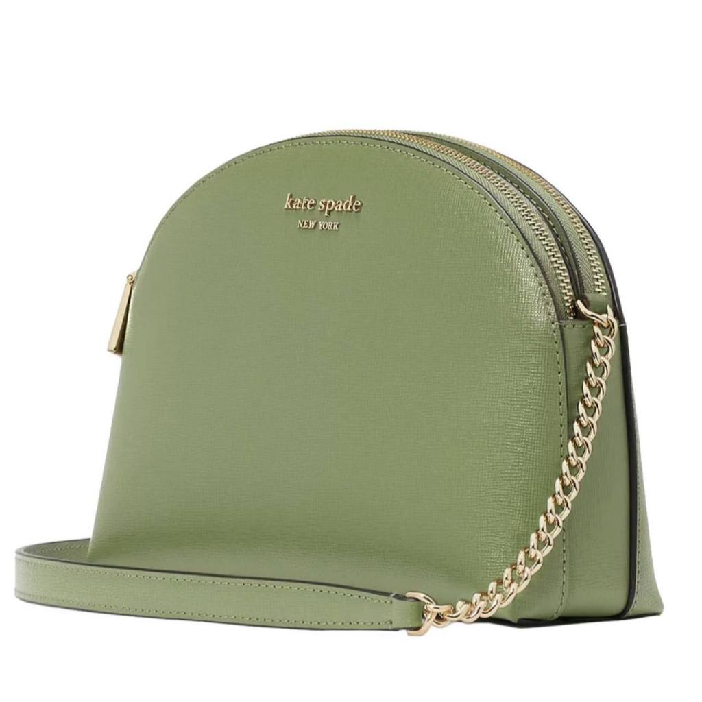ORIG & IMPORTED KS Morgan Double-zip Dome Crossbody Small Bag Green