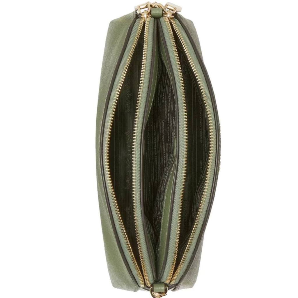 ORIG & IMPORTED KS Morgan Double-zip Dome Crossbody Small Bag Green