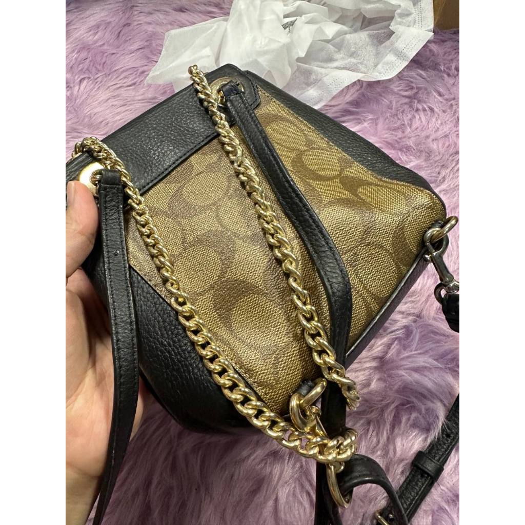 ORIG Preloved CCH Convertible Mini Backpack Khaki/Black Bag