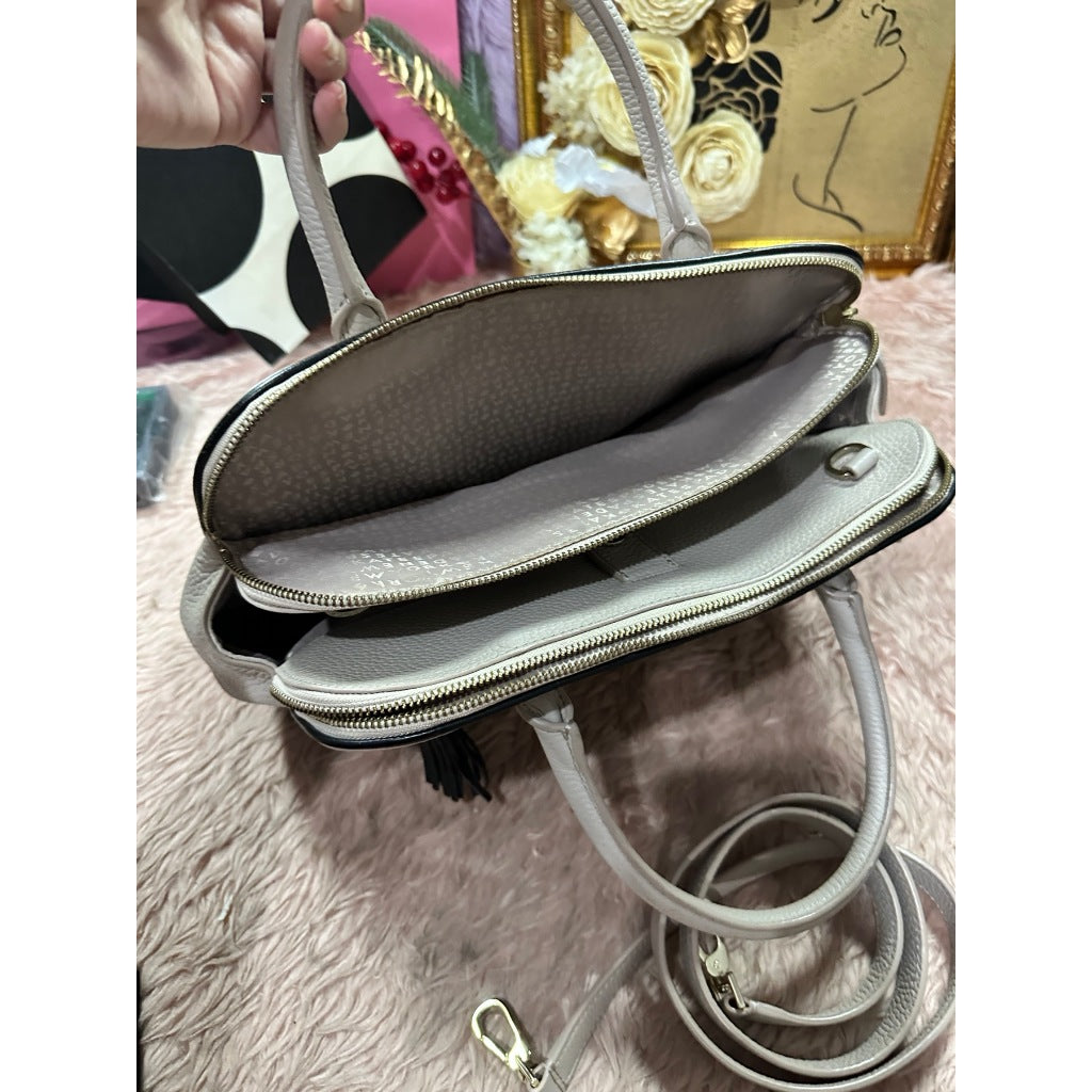 ORIG Preloved KS Kalen Chester Street Satchel Triple Compartment Taupe Bag