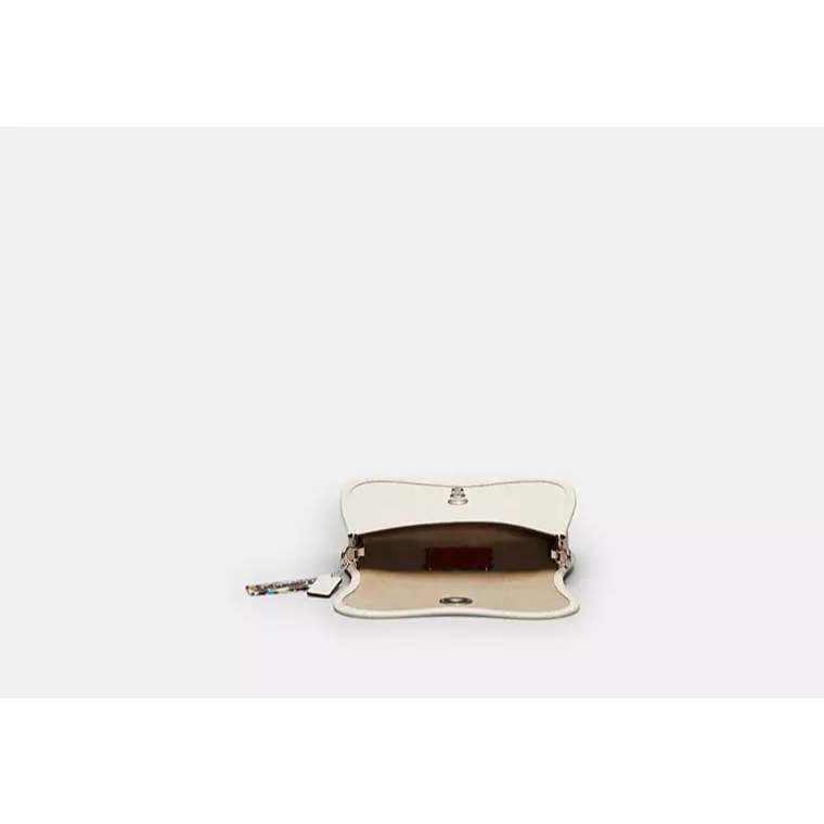 AUTHENTIC/ORIGINAL CCH Retail Wavy Dinky White Bag In Coachtopia Leather