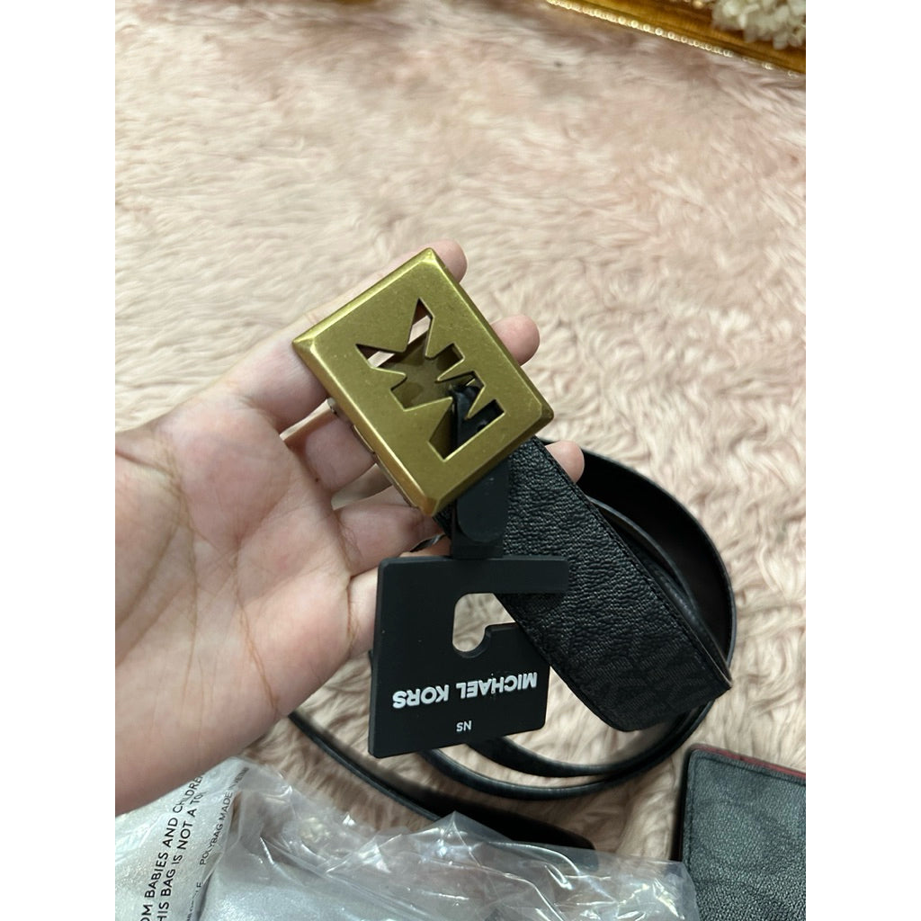 SALE! ORIG & IMPORTED MK Men's Monogram Logo Belt 34mm Cut to Size