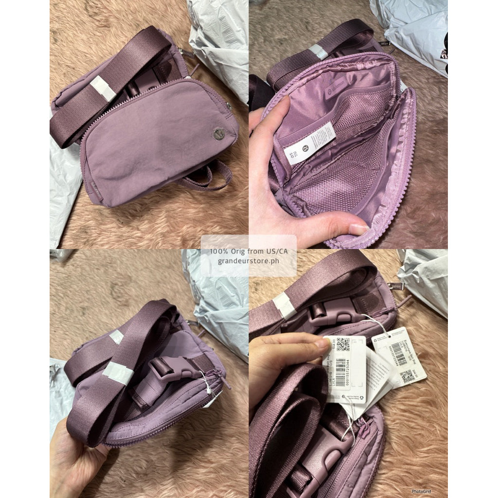 AUTHENTIC/ORIGINAL Lululemon Everywhere Belt Nylon Bag 1L brown green pink purple