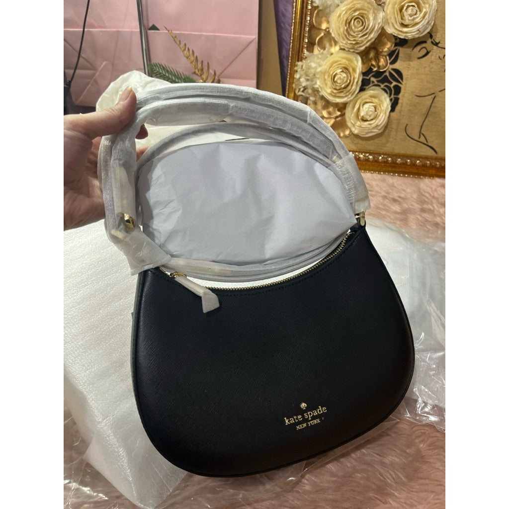 AUTHENTIC/ORIGINAL KS Paige Convertible Shoulder Crossbody Small Black Bag