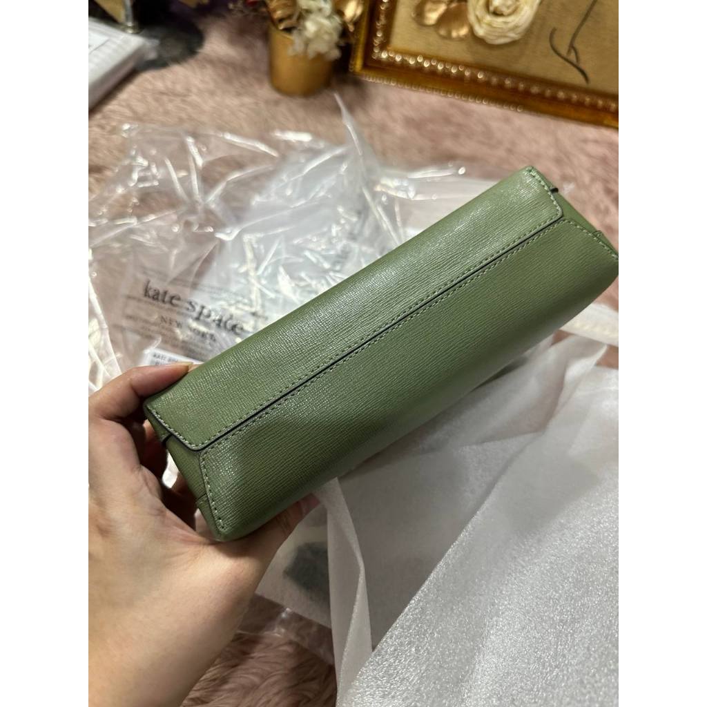 ORIG & IMPORTED KS Morgan Double-zip Dome Crossbody Small Bag Green