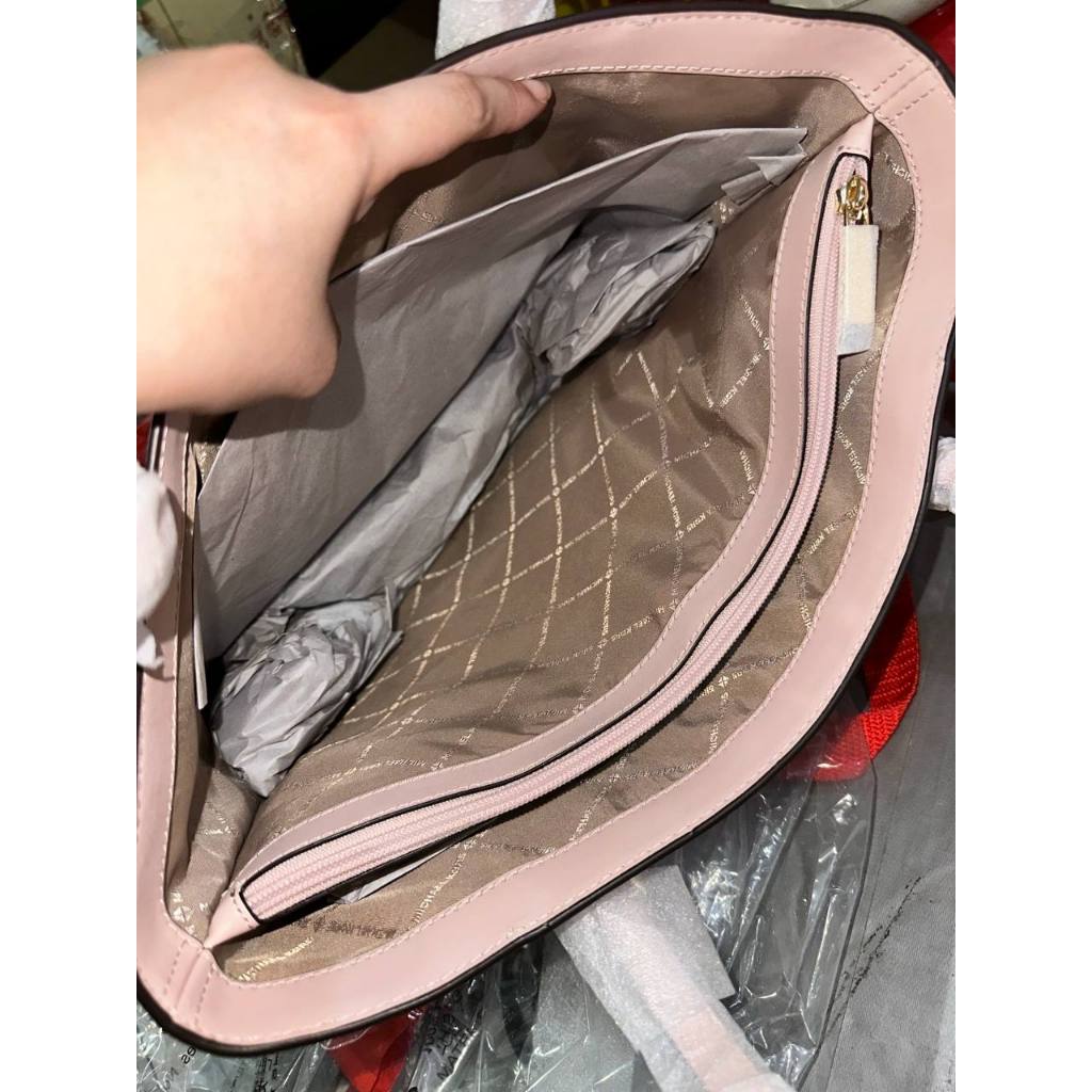 ORIG & IMPORTED MK Voyager Large Signature Logo Tote Bag Pink