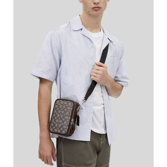 ORIG & IMPORTED CCH Stanton Crossbody In Signature Jacquard Maple Brown Men Bag