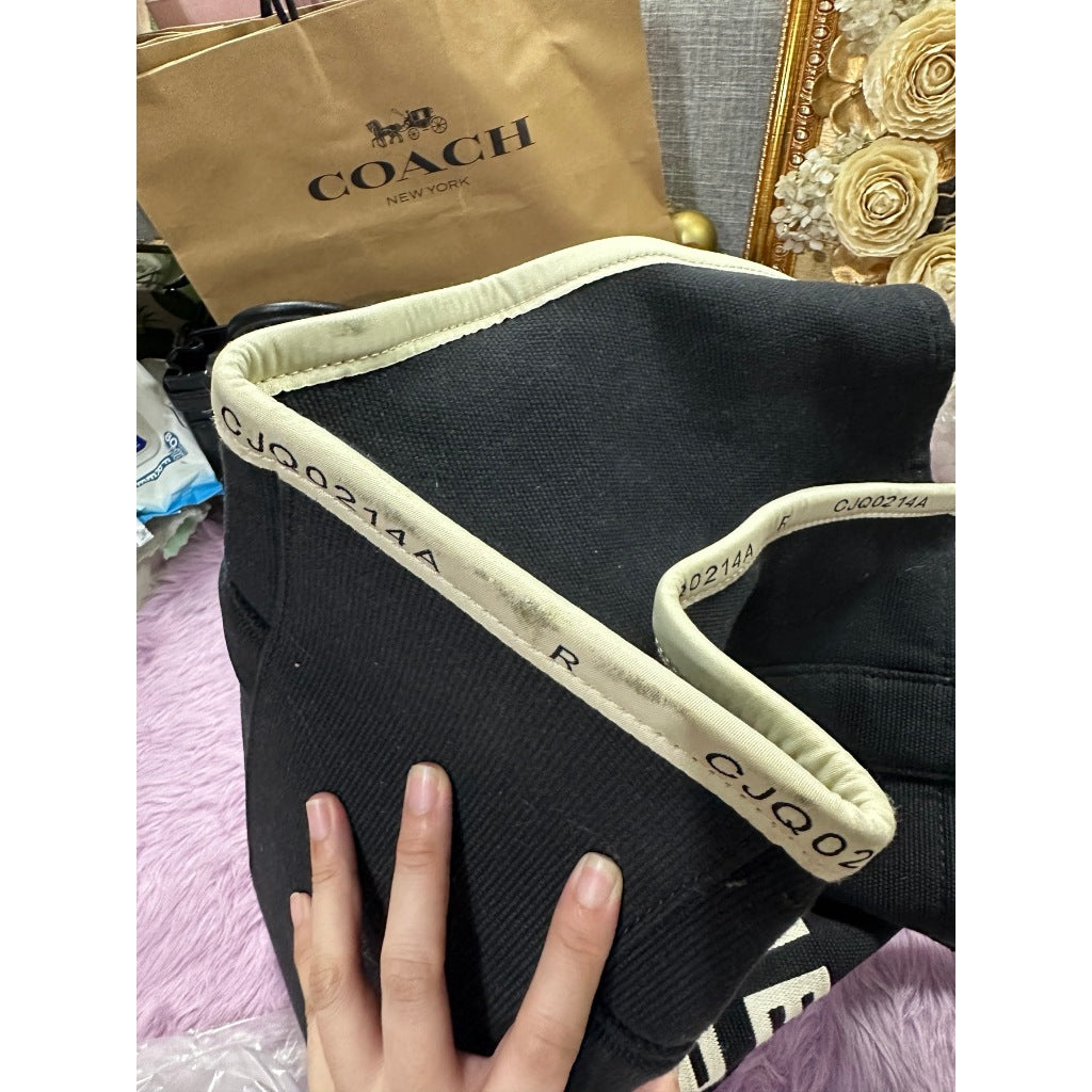 ORIG Preloved MJ The Jacquard Large Tote Bag Black