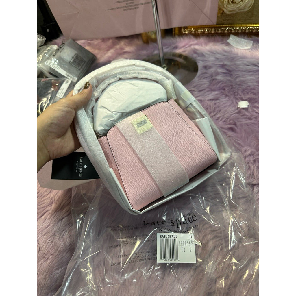 ORIG & IMPORTED KS Phoebe Mini Top Handle Crossbody Pink Black Bag
