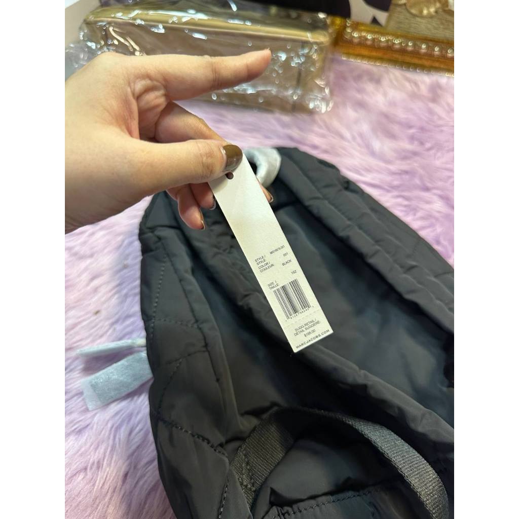 ORIG & IMPORTED MJ Quilted Nylon Mini Backpack Black Bag
