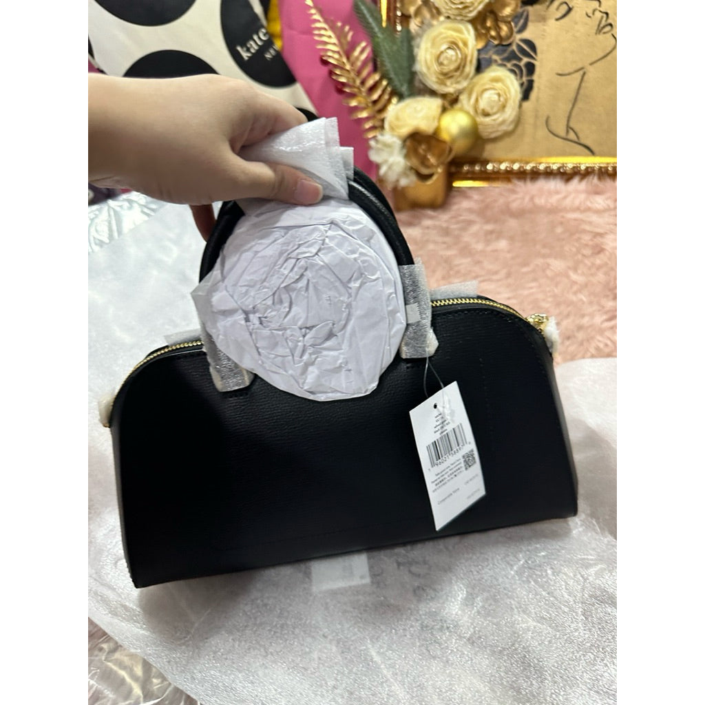ORIG & IMPORTED KS Phoebe East West Satchel Medium Black Bag