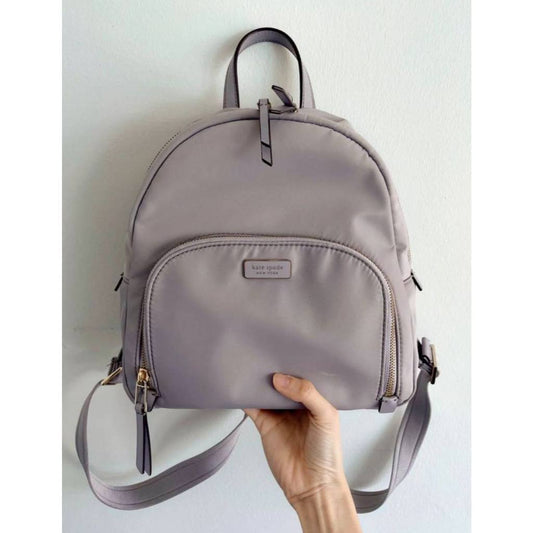 ORIG & IMPORTED KS Dawn Medium Nylon Backpack Soft Taupe Grey Bag