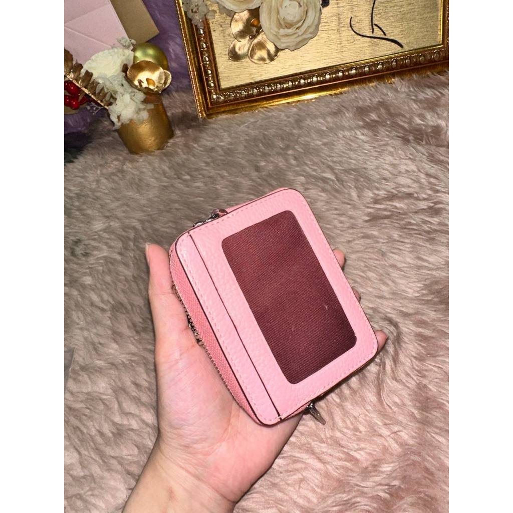 ORIG Preloved CCH Zip Card Case Small Pink Wallet