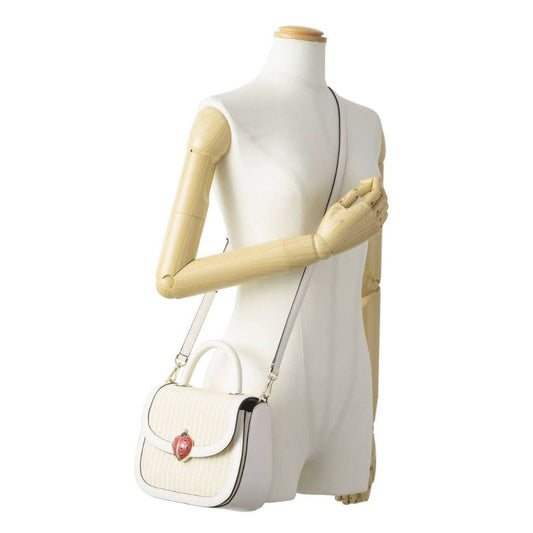 ORIG Preloved KS Puffy Top Handle Ladybug Crossbody White Bag