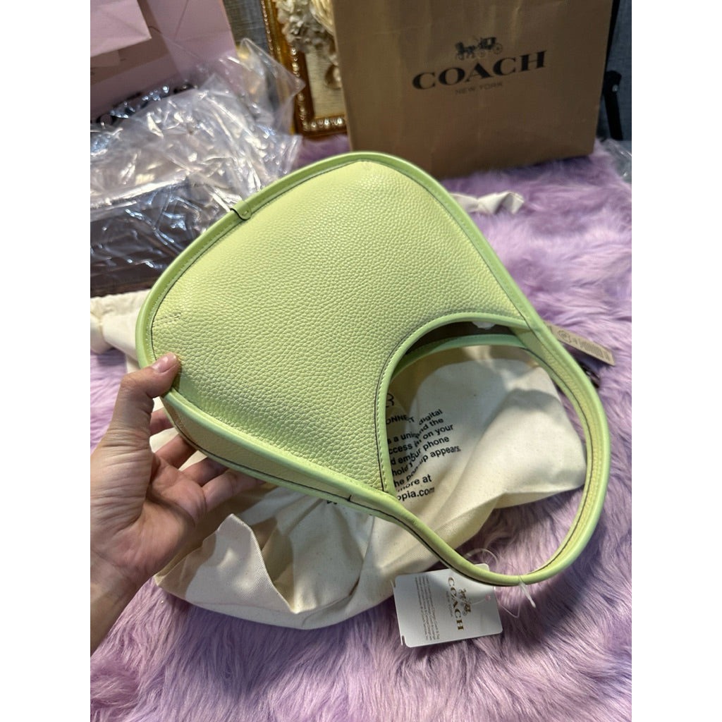 AUTHENTIC/ORIGINAL CCH Retail Ergo Bag In Coachtopia Leather - LIME GREEN