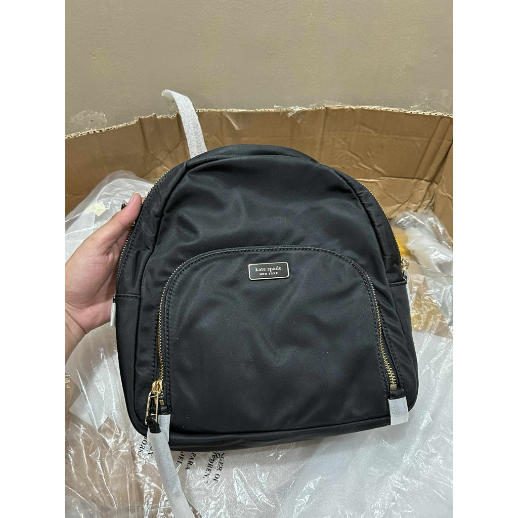 ORIG Preloved KS Dawn Medium Nylon Backpack Black Bag
