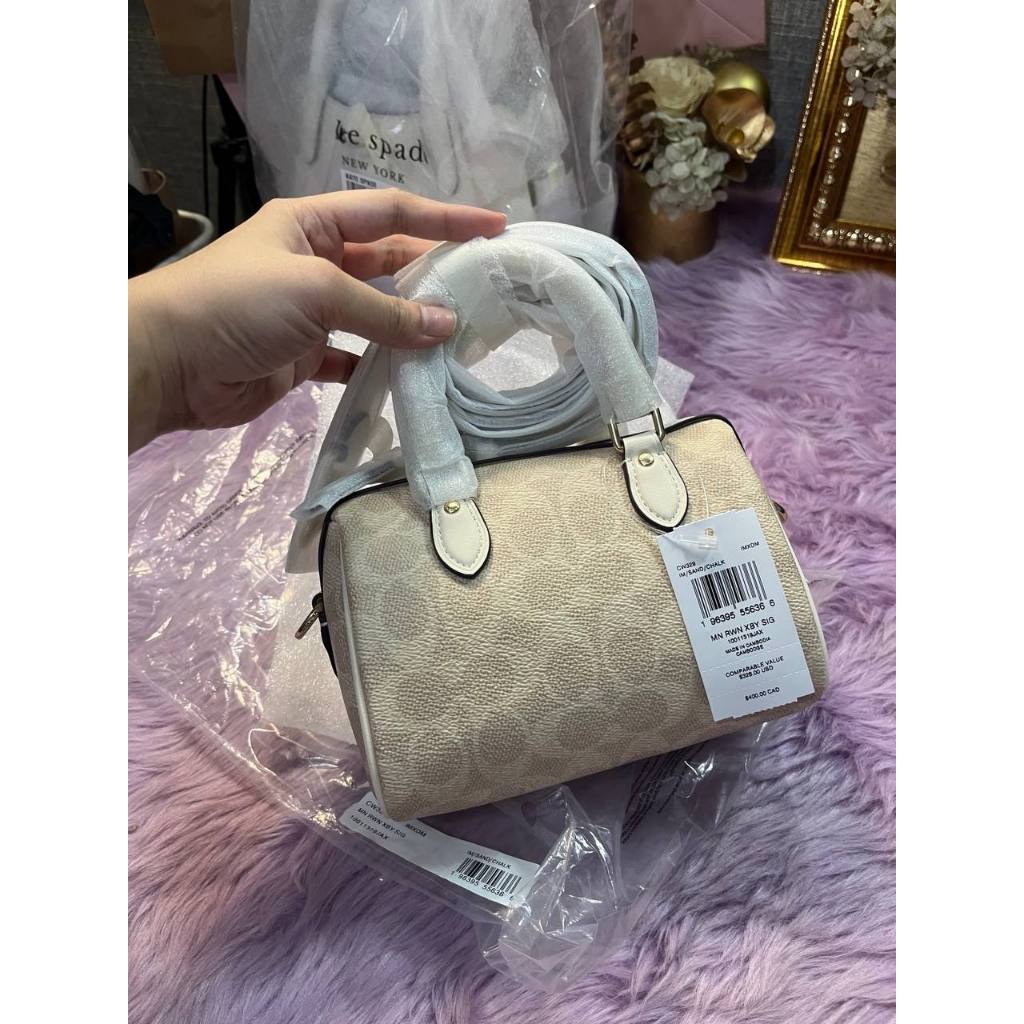 ORIG & IMPORTED CCH Mini Rowan Crossbody Bag In Signature Canvas White/Sand
