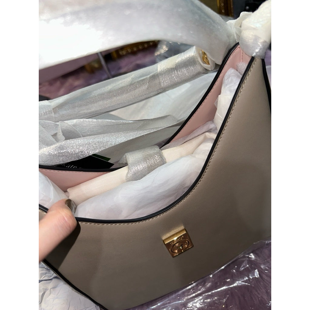 AUTHENTIC/ORIGINAL Kate Spade Dakota Large Taupe Hobo Bag