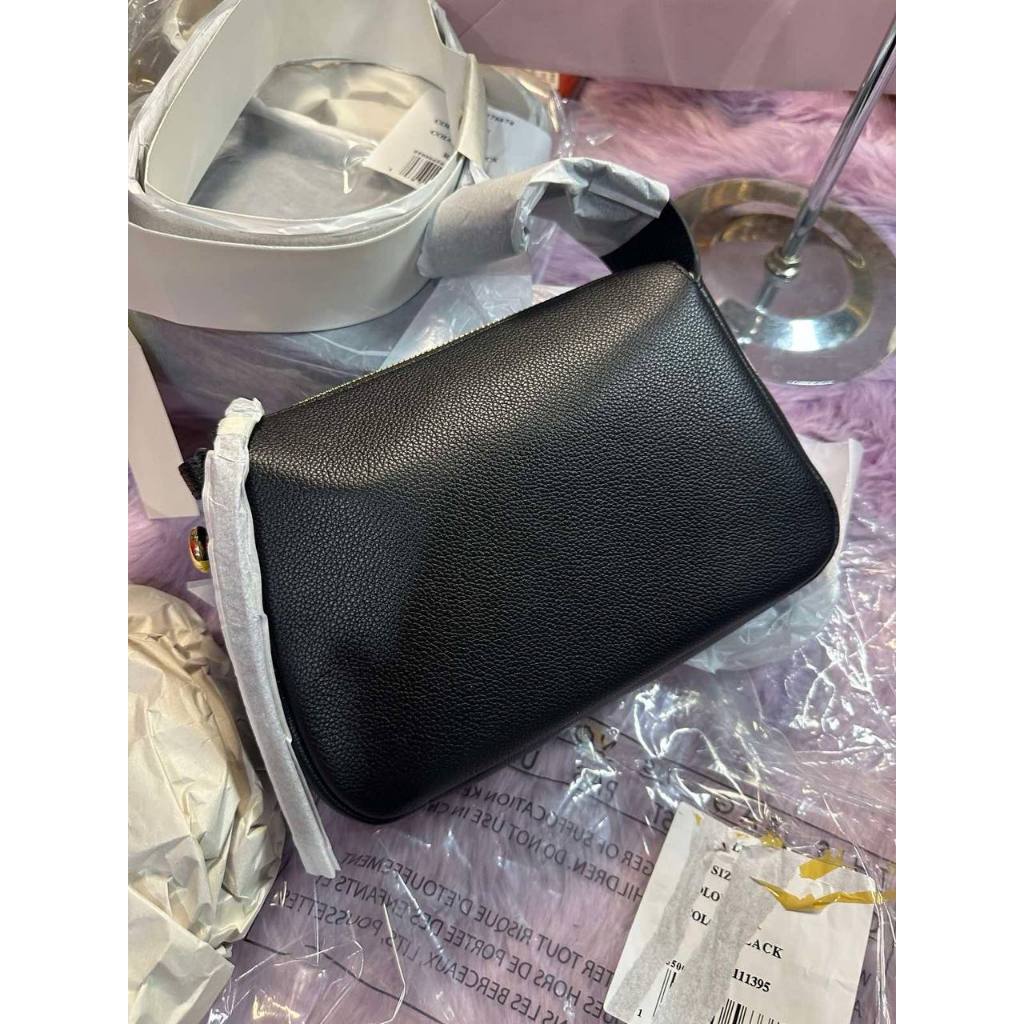 ORIG & IMPORTED TBurch Small Romy Leather Shoulder Bag Black