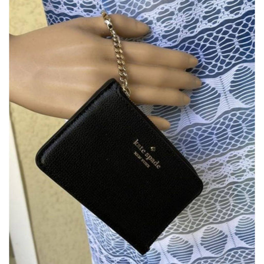 ORIG & IMPORTED KS Darcy Medium L Zip Card Holder Black Wallet