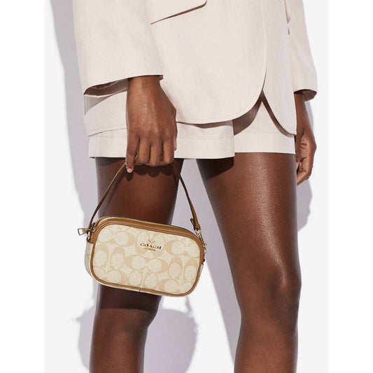 ORIG Preloved CCH Jamie Wristlet In Khaki Saddle Brown Small Bag
