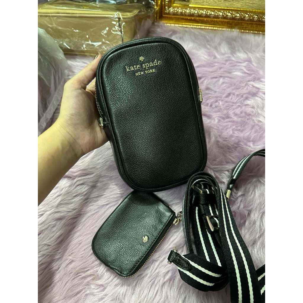 ORIG Preloved KS Rosie North South Phone Black Bag with Wallet