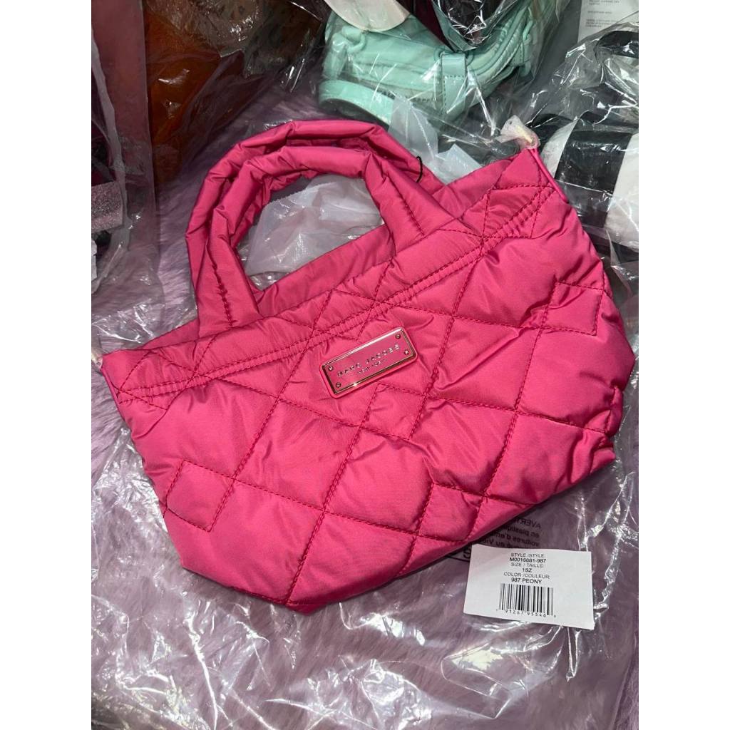 ORIG & IMPORTED MJ Quilted Nylon Mini Tote Bag Pink