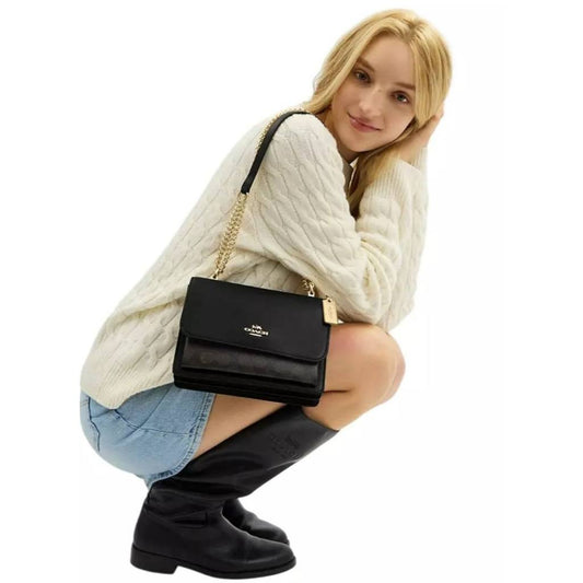 ORIG & IMPORTED CCH Mini Klare Crossbody Small Bag In Signature Canvas in WALNUT BROWN