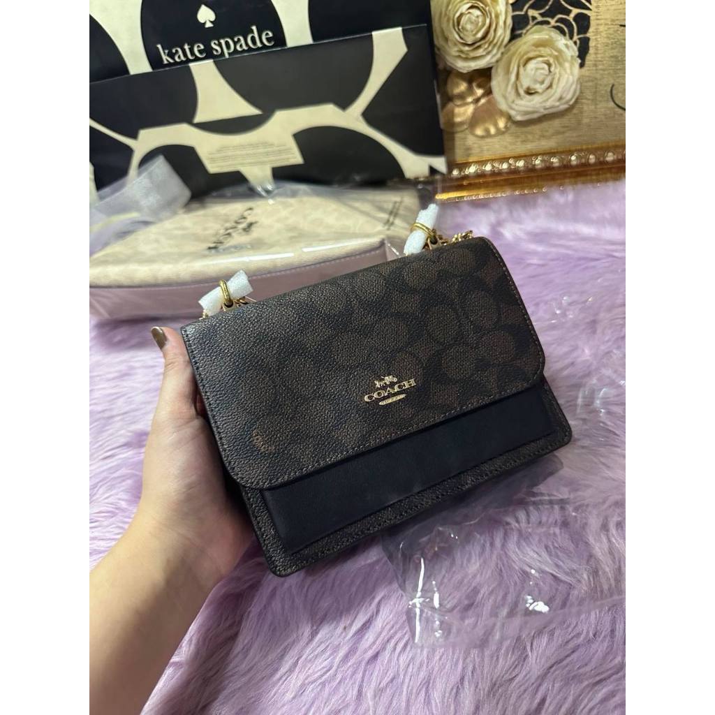 ORIG & IMPORTED CCH Mini Klare Crossbody Small Bag In Signature Canvas in WALNUT BROWN