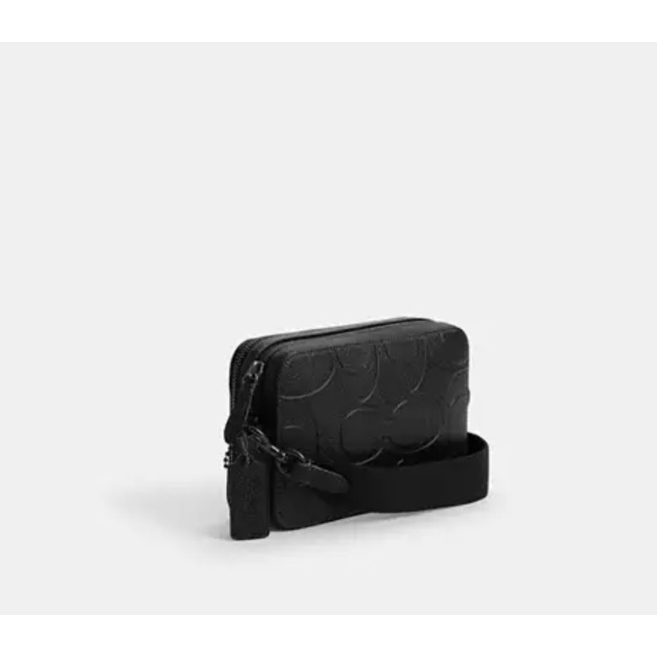 ORIG & IMPORTED CCH Charter Crossbody Small Men Black Bag 19 In Maxi Signature Leather