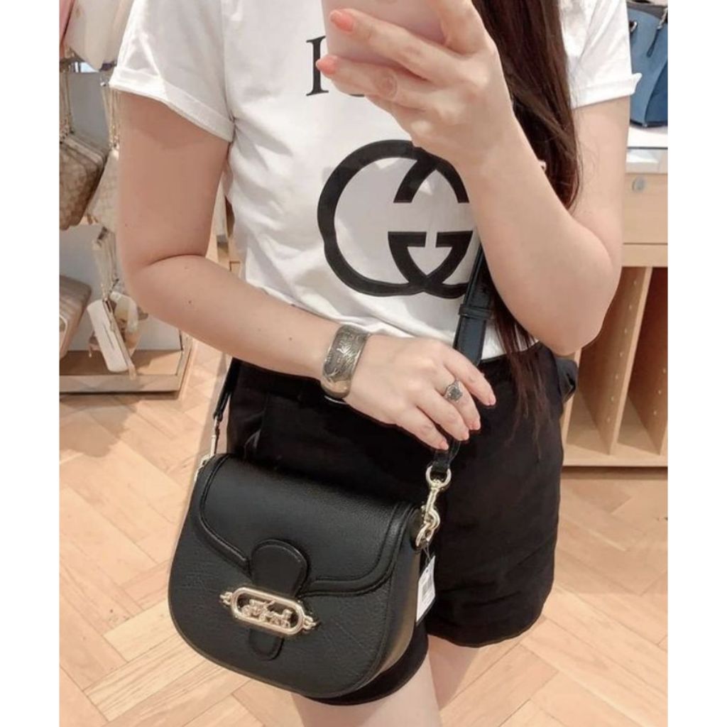 ORIG Preloved CCH Jade Saddle Blue Bag