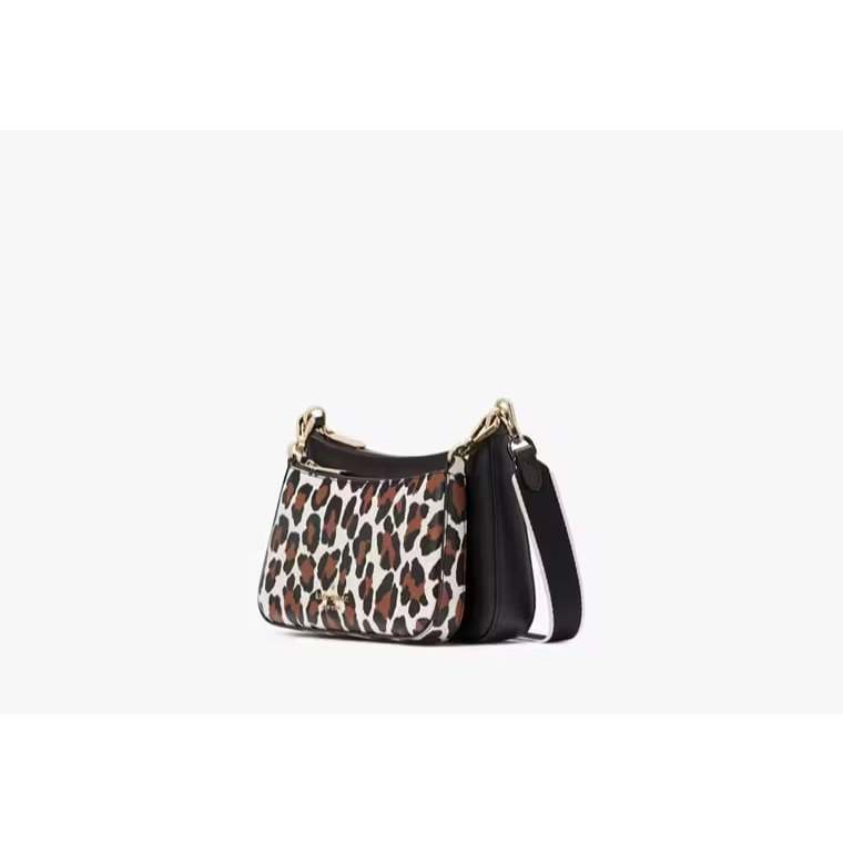 AUTHENTIC/ORIGINAL KS Duet Leopard Small Crossbody Black Dual Bag