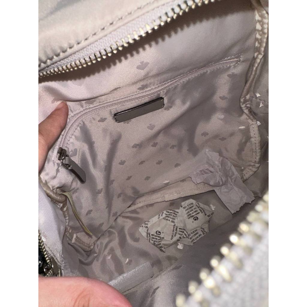 ORIG & IMPORTED KS Dawn Medium Nylon Backpack Soft Taupe Grey Bag